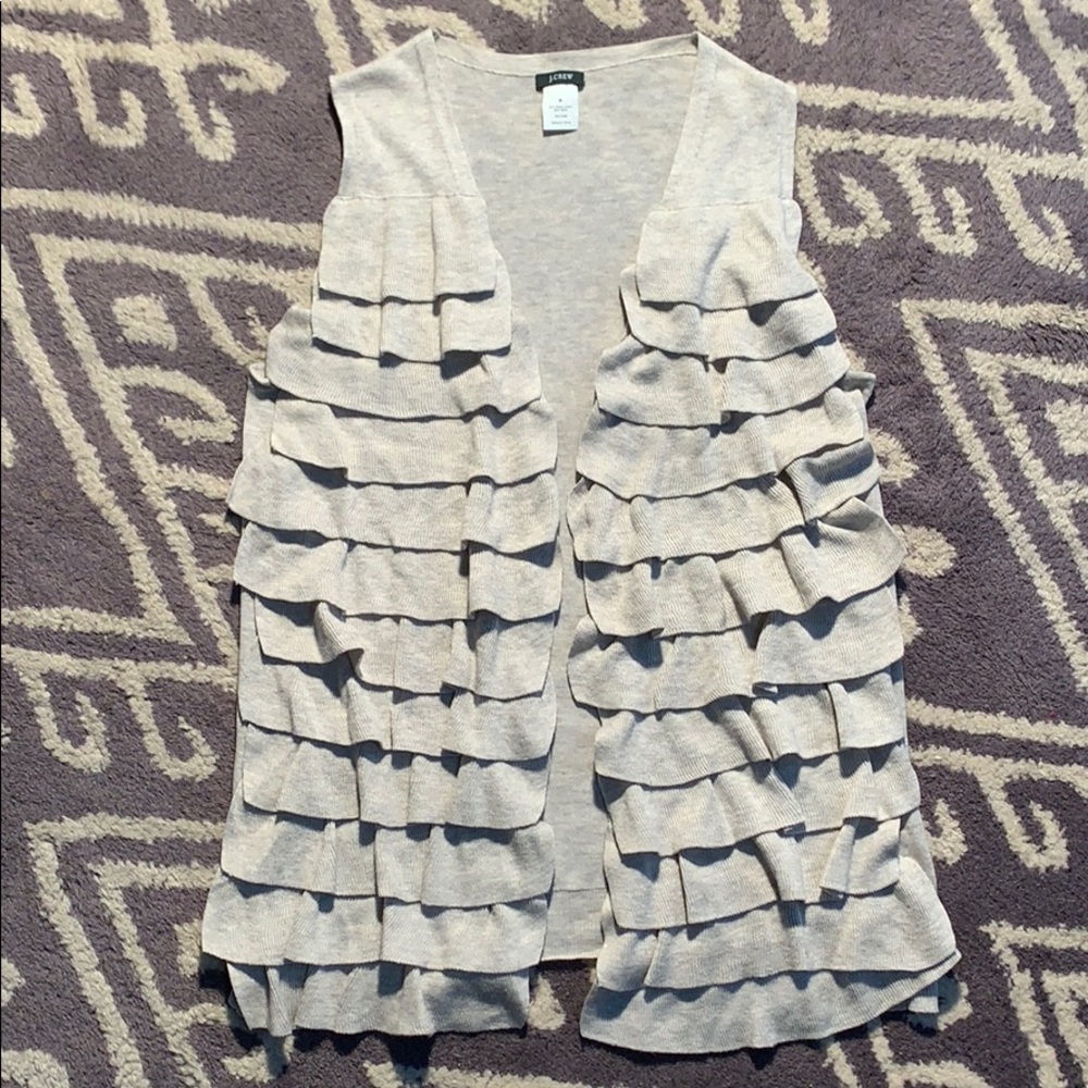 J.Crew Knit Ruffle Vest - Picture 2 of 12